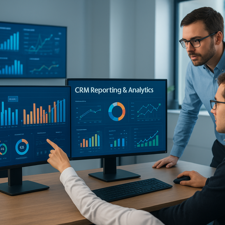 CRM reporting and analytics dashboard for modern business teams.